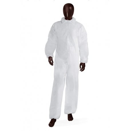 heavy disposable PROTECTIVE SUIT, round neck