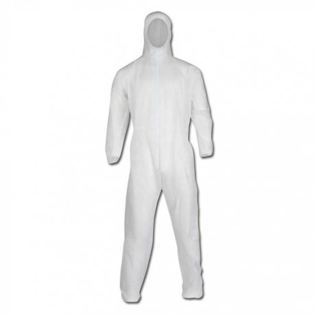 Heavy duty disposable PROTECTIVE SUIT, with hood