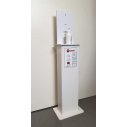 STOP GERMS column with 6 dispenser bottles