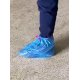 Disposable blue HDPE socks with laces