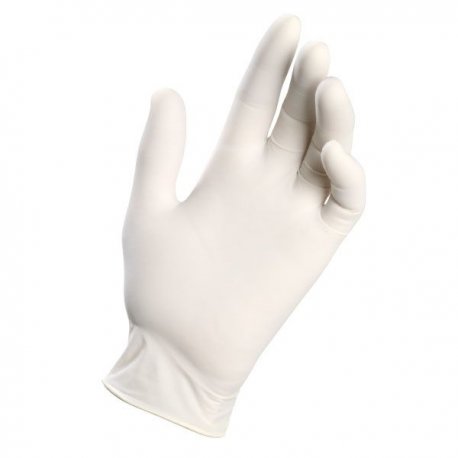 Pre-powdered latex gloves Size L, 20pcs bag
