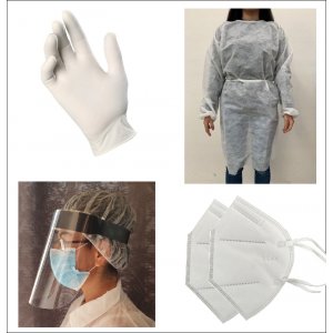 Hairdresser Kit - Gloves + kimono + Masks + disinfectant