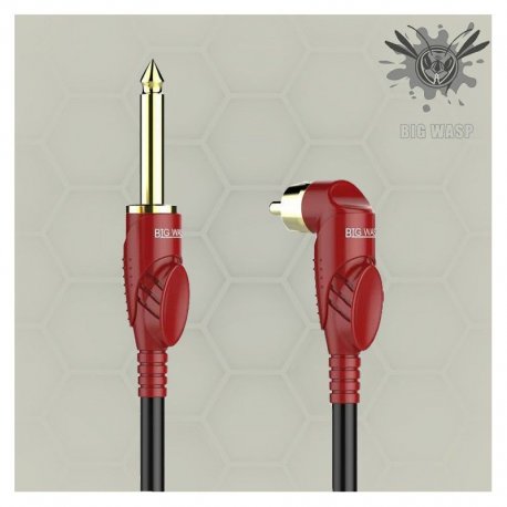 BIG WASP Right Angle Tattoo RCA Cord