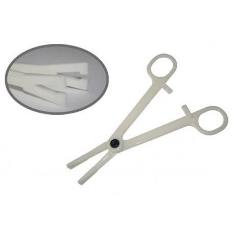 Disposable open triangular pliers for piercing