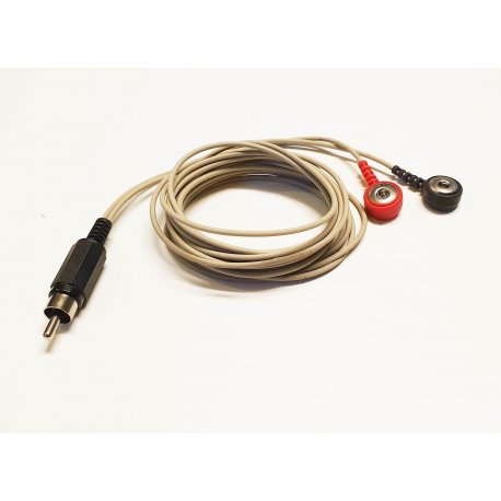 8 cables for electrostimulation with red button and black