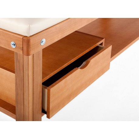 Wooden drawer for beds, natural color