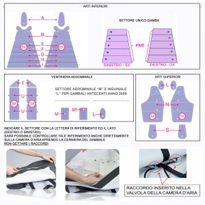 Spare bladder for PRESSOTHERAPY Arms- letter S