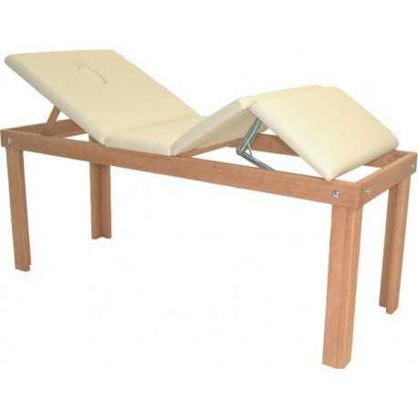 lettino per massaggi e trattamenti relax in legno massello RELAX - colore naturale