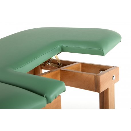 wooden table for ECG with removable pocket  - natural color