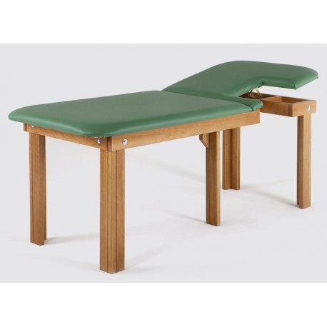 wooden table for ECG with removable pocket  - natural color