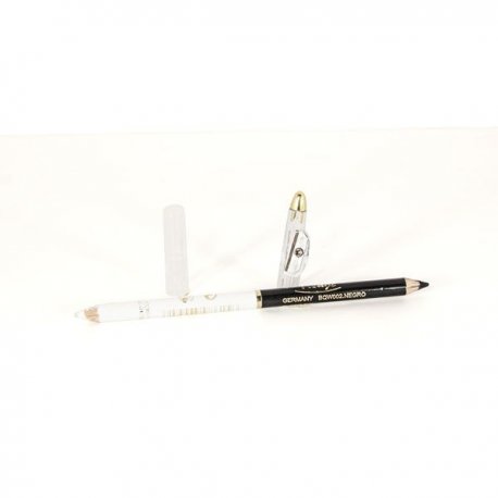 Double eye makeup pencil, white / black