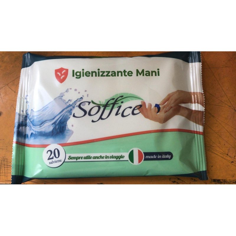 SALVIETTE IGIENIZZANTI PER LE MANI SALVIETTE IMBEVUTE PER IGIENIZZARE LE  MANI CONFEZIONE DA 15 SALVIETTE