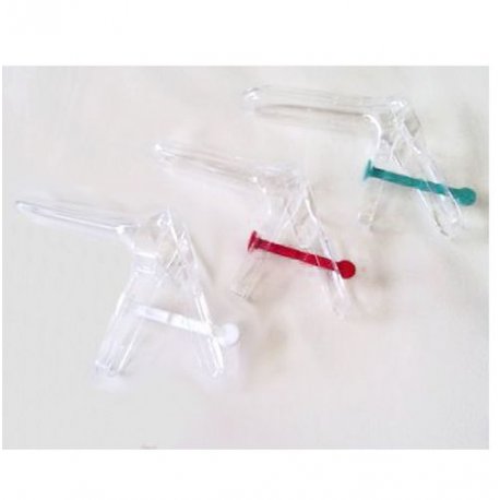 Sterile speculum with central pivot, small, medium or large