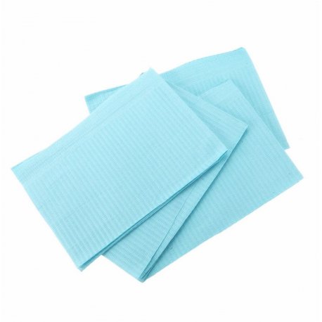 Bib polythene blue 33x45, conf. 500pz